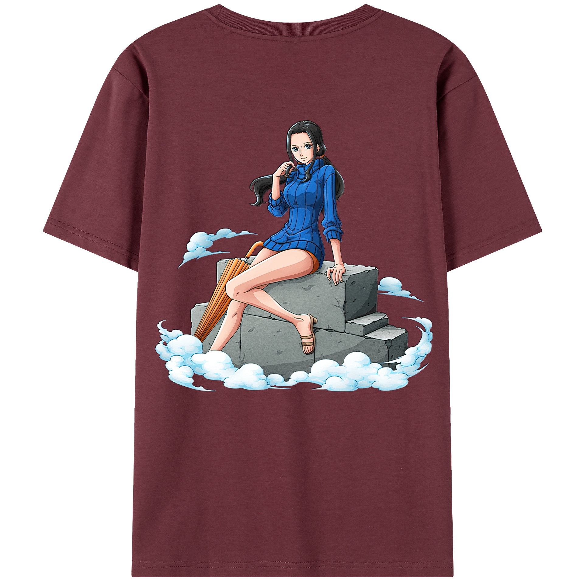 ワンピース ニコ・ロビン ONE PIECE Nico Robin 綿100％半袖Tシャツ（背面プリント）